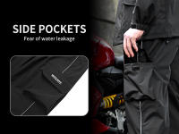 WOSAWE Conjunto de Ciclismo Impermeable Chaqueta y Pantalones de Poliéster con Cremallera Completa - details 12