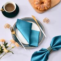 Servilleta de satén de 30cm x 30cm, decoración de mesa para servir, toalla de cena para fiesta de boda, hogar, Hotel, decoración navideña, servilletas de mesa, color verde, 6 uds. - details 6