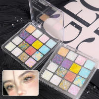 Paleta de Sombras de Ojos de Secuencias Brillantes Gel de Brillo Autoadhesivo para Pelo, Uñas, Cuerpo Belleza en Tonos Azul, Rosa, Amarillo - details 1