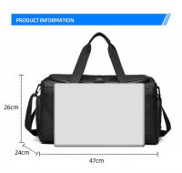 Bolsa deportiva para Fitness con bolsillo para zapatos, bolso para ordenador portátil para viajes al aire libre, negocios, viajes, bolso de hombro grande y húmedo para larga distancia - details 0