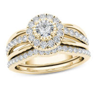 Mifeiya conjunto de anillos de compromiso de boda de lujo para amantes anillo de cristal de circonita cúbica AAA geométrico ostentoso para parejas mujeres y hombres - details 3