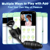 Vibrador anal de empuje, masajeador de próstata, anillo vibrador para pene, tapón anal con control remoto, 9 modos de vibración, cuentas anales, vibradores masculinos para hombres, juguetes para adultos, juguetes sexuales para hombres y placer de pareja - details 1