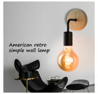 Lámpara de aplique en madera, diseño retro Vintage, boquilla E27, 110V y 220 V, decoración industrial, comedor y dormitorio - details 5