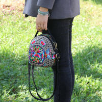 Mochila bordada con flores para mujer, bolsa de hombro de viaje, regalo Floral, Bohemia - details 2