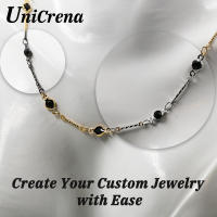 Cadena de Cuentas de Cristal Negro UniCrena 5mm para Joyería Gótica Cadena de Collar para Choker DIY Hipoalergénico - details 3