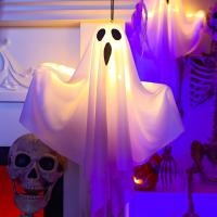 Fantasma de Halloween con cadena de luces, decoraciones de fiesta de Halloween feliz para el hogar, regalos colgantes para niños y adultos, linterna fantasma, 2024 - details 5