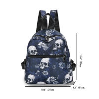 Mochila con estampado de calavera fantasma para mujer, bolso de hombro para ordenador portátil, Halloween, Oxford, escolar, GirlsTravel Daypack - details 15