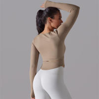 Camiseta de Yoga Sin Costuras para Mujer Deporte Top Largo Manga Larga Ropa de Gimnasio Camiseta de Correr para Entrenamiento Activo Vestimenta Ajustada Material Exterior Poliéster Temporada Primavera/Verano - details 42