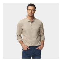 MAGCOMSEN men's polo shirt quick dry long sleeve tactical shirts pique jersey golf tops - details 7