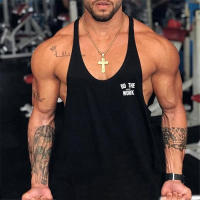 Gym Fitness Sport Cotton Breathable Tank Tops Men Sleeveless Tank Bodybuilding Workout Casual Clothing Undershirt Stringer Vest - details 11