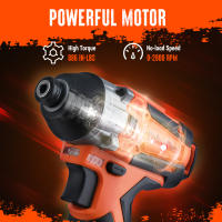 VALUEMAX Destornillador de impacto inalámbrico de 12 V, LED, 7 accesorios - details 2