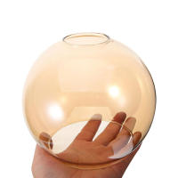 Reemplazo de pantalla de lámpara de globo de vidrio E27, cubierta de pantalla de lámpara de vidrio ámbar transparente E26, apertura de 43mm y 46mm para decoración de accesorios de iluminación - details 5