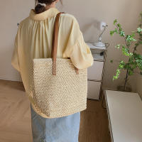 Bolso cuadrado de paja para playa, tejida a mano bandolera, rafia, ratán, compras, viaje, informal, bohemio, Verano - details 8