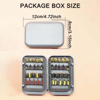 Kit de 40 piezas de moscas de pesca con mosca, pesca con mosca, moscas secas/húmedas, surtido de señuelos de insectos realistas, kit de cebo artificial con caja de moscas, pesca para trucha/bajo/perca/salmón - details 3