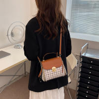 Bolso de Hombro de Lujo para Mujer Nuevo Diseño de Cuero PU Bolso Cruzado de Estilo Mensajero con Patrón a Cuadros para Mujer Bolso de Mano de Moda - details 2