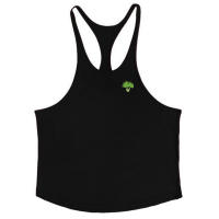 Summer Men's Fitness Pure Cotton Sweat-absorbing Marathon Running Sports Fashion Breahable Sleeveless Vest - details 2