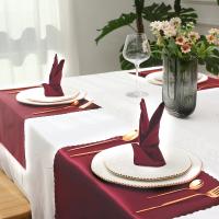 Servilletas de tela de satén verde, servilletas de mesa suaves para Hotel, fiesta de Navidad, boda, banquete, decoración de mesa, 10 Uds. - details 9