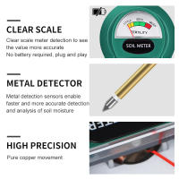 Medidor de suelo portátil, Detector de PH/humedad del agua/fertilidad, probador de humedad del suelo de flores de jardín, sonda de Metal, No requiere baterías - details 16
