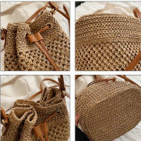 Bolso de Verano para Mujeres Bolso de Hombro de Paja Bolsa Top Mate de Ratán Bolso de Mano Casual de Raffia Crochet Bolso de Playa - details 23