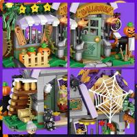 LOZ Halloween Building Block MOC Hut House Pumpkin uCarriage Happy Halloween Decoration Bricks for Boys Kids Toys Halloween Gift - details 3