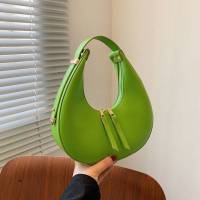 Bolso de Mujer de Lujo en Forma de Media Luna de Cuero PU Bolso de Hombro de Color Sólido Bolso Pequeño de Dumpling Diseño de Bolso de Axila - details 20