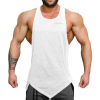 Men Gym Sport Workout Tank Tops Fitness Bodybuilding Cotton Vests Muscle Slim Fit Singlets Summer Casual Fashion Print Clothing - details 8