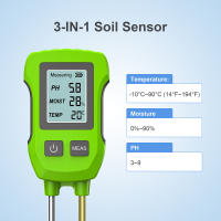 Probador de suelo 3 en 1, pantalla LCD, medidor de temperatura de humedad del PH del suelo, Detector de suelo portátil con retroiluminación para plantas de flores y jardín - details 6
