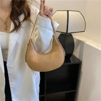Bolso Hobo de media luna para mujer, bolso de diseñador de lujo, cuero PU suave, Color puro, hombro cruzado, axila - details 11