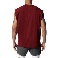 Summer Men's Mesh Gym Sports Quick-drying Exercise Wide Shoulder Solid Color Bodybuilding Fitness Casual Tank Top - details 12