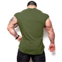 Summer Gym Training Singlet Men Breathable Clothing Bodybuilding Sleeveless Tank Top Fitness Vest Muscle Running shirt for Male - details 13