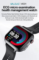 2025 Nuevo VE31 Smartwatch SOS Llamada de emergencia ECG Temperatura Detección de frecuencia cardíaca Asistente de voz Modo deportivo Compatible con Android IOS Bluetooth Smartwatch - details 0