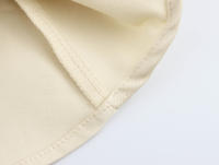 YENKYE 2025 Vestido corto Beige con vuelo para mujer, bolsillos frontales con parches, cuello de solapa, corte en A, Vestidos de verano informales para oficina - details 11