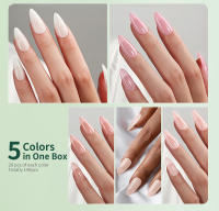 Nailpop Sweet Dream Kit de uñas postizas de 5 colores, 140/150 Uds., formas cuadradas de ataúd de almendra, puntas de uñas postizas duraderas de 14/15 tamaños - details 14