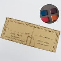 Juego de plantillas de cuero con patrón de billetera, herramienta de cuero, manualidades, fabricación de monedero de bolsillo, suministros de bricolaje - details 2