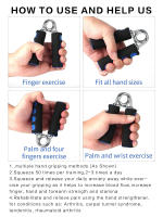 Set de Fortalecedor de Agarre de Mano 3pcs Exerciciador de Mano de Espuma Suave para Rápido Fortalecimiento de Muñeca, Codo y Dedos - details 2