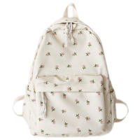 Mochila escolar coreana para estudiantes, mochilas florales blancas para niñas adolescentes, mochila Linda para mujeres, bolsa para libros de marca, mochila de nailon - details 20