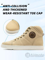Botas de moto transpirables Vintage para hombre y mujer, zapatos de motociclista, zapatillas informales para hombre, zapatos de Motocross de microfibra, botas protectoras para moto - details 3