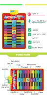 Kids Musical Piano Mat Duet Keyboard Play Mat 20 Keys Floor Piano with 8 Instrument Sound 5 Paly Modes Dance Pad Puzzle Toys - details 16