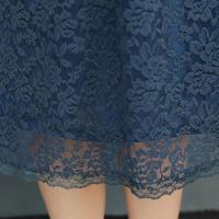 Vestido de mujer Vestido de gasa negro con gradas para mujer - details 4