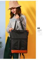 Mochila impermeable para ordenador portátil, de gran capacidad bolso de hombro, bolso de viaje portátil para mujer, Color de contraste - details 22