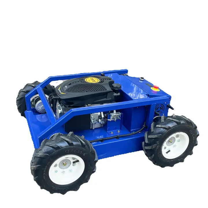 [Prepago] Cortacésped teledirigido con ruedas 4WD Cortacésped eléctrico de gasolina Rápido desplazamiento con su propio cargador Cuatro ruedas con neumáticos más gruesos - 1