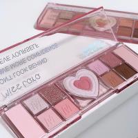 Paleta de Sombras de Ojos en Forma de Corazón Dulce 12 Colores de Polvo para Resaltar y Realzar - details 14