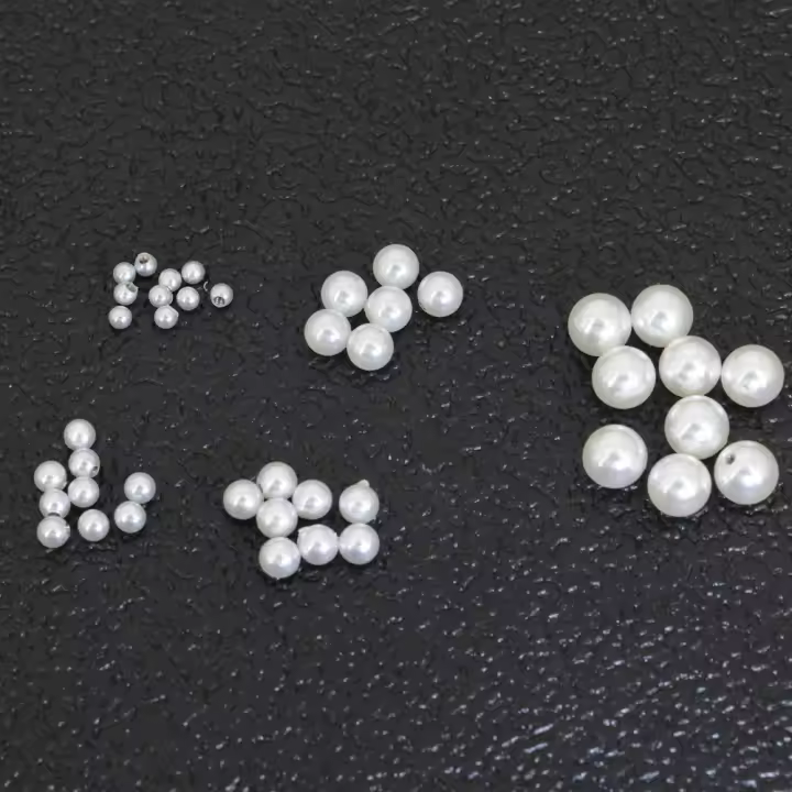 Bolas de repuesto de perlas de imitación para joyería corporal, accesorio de repuesto para piercing, barra de barra, labret, 14g, 16g, 3-6mm, 10 piezas - 1