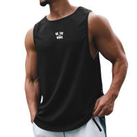 Summer New Men's Casual Mesh Breathable Sleeveless Quick Dry Vest Gym Bodybuilding Fitness Training Muscle Basketball T-shirt - details 2