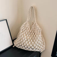 Bolsos de ganchillo de moda para mujer, bolso de mano de playa de rafia, bolso de paja, bolso de hombro de punto bohemio - details 24