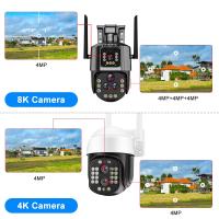 Cámara IP WiFi 8K16MP con Zoom de 20X Cámara PTZ de 360° Seguimiento Automático Cámara de Seguridad Inalámbrica al Aire Libre Cuatro Lentes Pantalla Doble Inteligente - details 0