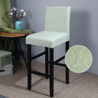 Funda impermeable para silla de Bar de PU con respaldo, fundas para sillas de comedor, muebles extraíbles, funda para asiento de silla alta, parte inferior elástica - details 11