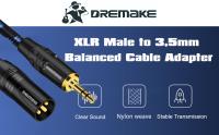 Cable de audio auxiliar DREMAKE XLR a 3.5mm desequilibrado, adaptador de 3.5mm (1/8 pulgadas) macho a XLR macho de 3 pines, cable de audio para PC, teléfonos y amplificadores. - details 0