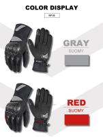 Guantes de Motocicleta de Invierno SUOMY A Prueba de Agua, Calientes, Pantalla Táctil, Rosa, Completos de Dedo - details 5