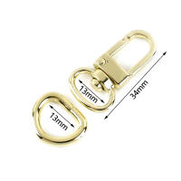 10 Juegos De Hebillas Giratorias De Langosta Metálica + Hebillas En Forma De D 13 MM Bolsas Con Hebillas De Correa, Hebillas De - details 7